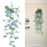 Hesoicy 1-komadni živopisni simulacijski cvijet - prijenosna zidna košarica umjetna zima jasmin za vrt