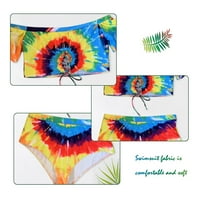NSENDM visoki kratki kupaći kostimi Split Tie-Dye Struit kupaći kostimi za kupaće kostime Tankenis Set