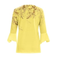 Hvyesh ženski gumb dolje majice klirence haljine V izrez kardigan s dugim rukavima elegantni cvjetni