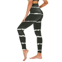 Clearsance Slim Fit ženske ležerne tiskane joge Hlače visoke struk labave ravne duge hlače crne xxl