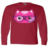 Inktastična hipster mačka, mačka sa naočalama, majica mačene mačene dugih rukava