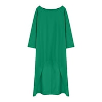 Puntoco Plus veličina dugih rukava dugih rukava dugih rukava ugodno odijelo dukserište čvrste boje bluza zelena 10