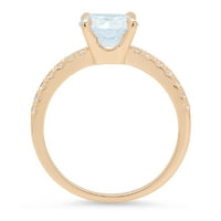 1.71ct okrugli rez plavi simulirani dijamant 14k žuti zlatni godišnjički angažman prsten veličine 7