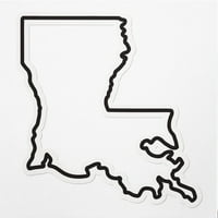 Naljepnice vinilnih naljepnica Ilustracija Louisiana Outline i ilustracija V - Vodootporna - nanesite