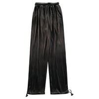 Baccoke muške hlače muške pamučne posteljine hlače elastična struka struka lagane ljetne jogger hlače