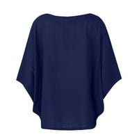 Clearsance Ljetni vrhovi za žene Trendi okrugli dekolte od pune bluze casual ženske bluzene rukave moda,