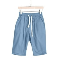 DRPGunly ženske hlače Ljetne pamučne hlače plus veličina visokih struka kratkih kratkih rukava za plažu