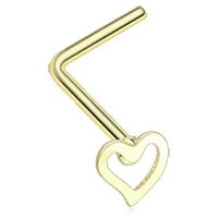 Zlatni ikona srca u obliku srca