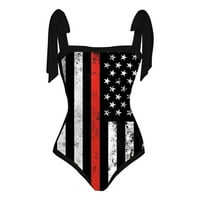 Dan nezavisnosti Aaiymeta za ženske američke kupaće kostime za ispis + prikrivanje dva vintage sportska
