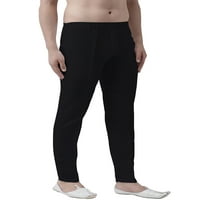 Eloria Muška premijska udobnost ravno fit ravna prednja haljina pant pidžama, boja: crna crna, veličina:
