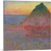 Platno haystack Art Print by Claude Monet - Veličina: 12 12
