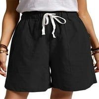 HAITE Ljetne kratke hlače za žene labave vučne šarene plaže na plaži u obliku elastične struke Ležerne