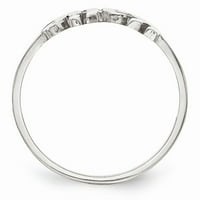 SOLID STORLING srebrnog laserskog naziva prstenaste veze veličine 8.5