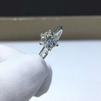 Toyella Moissanite ženski dijamantni prsten visoke jasnoće srebrne jednostavno srce arrow 1carat veličina9