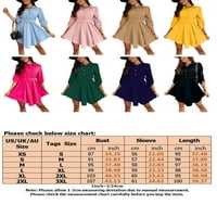 Beiwei Dame casual rever vrat sandress dugih rukava Jednostavna haljina za košulju za žene dolje na