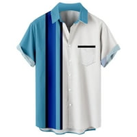 Muški majica s kratkim rukavima dolje ljetna tropsko dugme dolje majice na plaži Kratki rukav Vintage