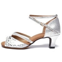 FVWitlyh Strappy sandale za žene Daisy Heels za žene - gležnjače za gležnjeve niske blok Heele slatke