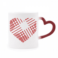 Crveni Valentinovo za dan Heart linije osjetljiva na toplinu Crvena boja Promjena kamena posuđa