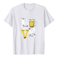 Ženski kratki rukav ljetni vrhovi Grafički kratki pivski majica Casual CrewNeck majica Pismo Ispisani