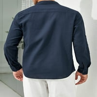 Muška posteljina dugačka majica s dugim rukavima dolje Ležerne prilike Regularna Fit Chambray haljina