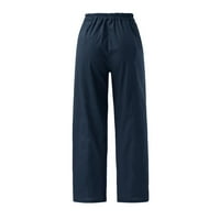 Advoicd Ženske ležerne hlače Ljeto Žene Ljetne haljine Ležerne prilike ženske petra Široke pantalone - Sunčana zaštitna mornarica L l