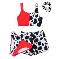 Djevojke Reverzibilni kupaći kostimi Dječji dječji kupaći kupaći kupaći kupaći kostim krava tisak bikini