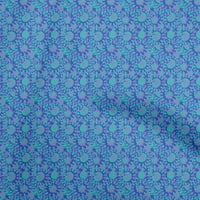 Onuone Georgette viskoza Srednja plava tkanina cvjetna tkanina za šivanje tiskane zanata tkanine pored dvorišta