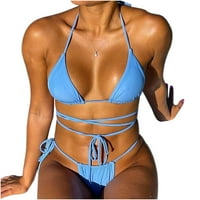 Kakina S Ženski Jedan kupaći kostimi Žene Seksi bikini podstavljeni kupaći kostimi Otvoreni leđa Plaža