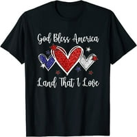 Bog blagoslovi Ameriku za žene djevojke slatke patriotske majice 4. jula