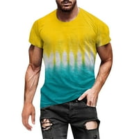 Sleeve kratki bluza Proljetni gornji muški povremeni okrugli majica tiskane muške bluze za zabave za