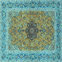 Ahgly Company Zatvoreni kvadrat Perzijsko svijetlo Plava tradicionalna područja područja, 8 'kvadrat