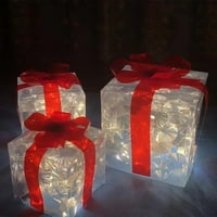 Set božićnog osvijetljenog poklon kutije Ornament Super Bright Light String Paket Bo za dvorište i kućni