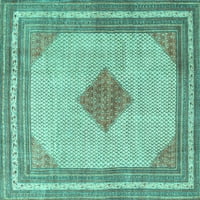 Ahgly Company Zatvoreni kvadrat Perzijski tirkizni plavi tradicionalni prostirci, 7 'kvadrat