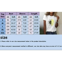 Grafičke majice za žene za žene Žene Suncokret Ljeto Majica Plus size Labavi bluza vrhova djevojka kratka