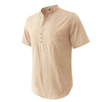 Ljetna majica za majicu Proljeće i ljeto Puna vrhunska košulja Casual Pamuk štand ovratnik Top Plus Veličina Majica za odmor