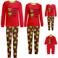 Porodica Božić Pidžama Božić Santa Monster Cartoon Print Veličine djece-kućnih ljubimaca za kućne ljubimce