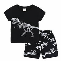 Outfits za dječji ljetni crtani dinosaur, kratke kratke kratke kratke hlače Dvije dečačke majice
