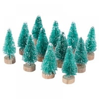 Umjetno mini božićno drvce Sisal snježno stabla boce božićna stabla borove stablike ukrasi sa drvenom