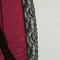 Seksi haljine za žene donje rublje kamisole bez rukava s kratkim rukavima s rukavima snimka za noći na imitaciji svilene kupaće odjeće čipka plus veličina patchwork pidžama