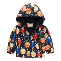 Lilgiuy Toddler Baby Boys slatka čvrsta boja zimske kapuljače Držite toplu pamučnu odjeću debeli kaput