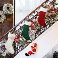 CSCHOME Božićne čarape Xmas Čarape zamišljeni dizajn s puno prostora za uvuk u malim poklonima, čokolade,