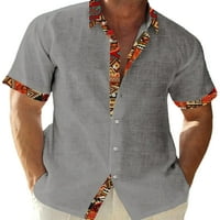 Luxplum Muškarci vrhovi majica rezervata za majicu niz ljetne košulje casual tee za odmor bluza nebe