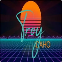 Troy Idaho Frižider Magnet Retro Neon Dizajn
