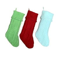 Božićne čarape Velika veličina pletena pletena xmas rustikalna personalizirana čarapa