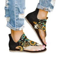 Žene Ljeto Komforni cvjetovi Print Coust Count Plaža Otvori nožni sandale Zatvorene nožne sandale sa