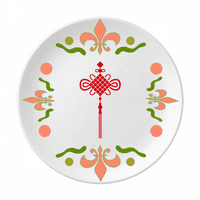 Crvena Kina čvor Sigurnosni uzorak Cvjetna keramika ploča ploča za večeru jelo za večeru