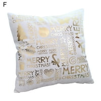 Božićni jastuk, zlatni snježni pahulji božićni sretni ukrasni soološki kauč ,, super-meka kratka plišana