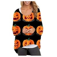 Duks Halloween Ženska bundeva grafička pulover Bluza pada dugih rukava