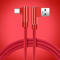 Tip C kabel, stopala desni kut na najlonski pleteni punjač Kabel Brzi punjenje i sinkronizacija podataka