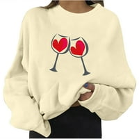 Ženska pulover Plus veličine prevelizirani zimski ležerni duks udobne Y2K vrhove modnih bluza